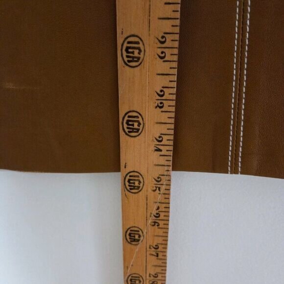 EUC LIKE NEW ELLEN TRACY LINDA ALLARD TAN GENUINE LEATHER PENCIL SKIRT SIZE 10 - Picture 16 of 16
